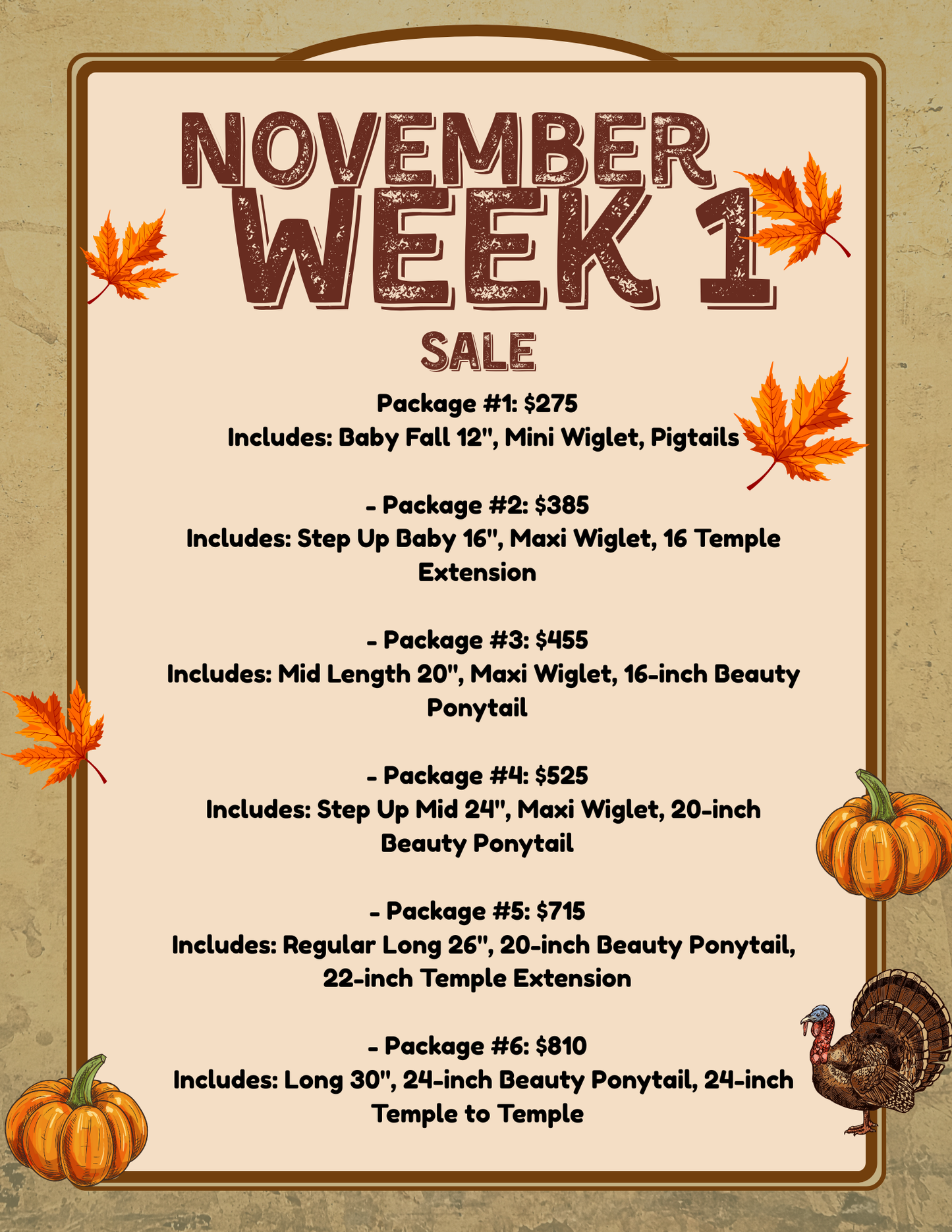 November Week One Sale