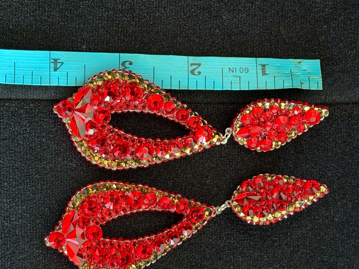 Red Earrings 4inch