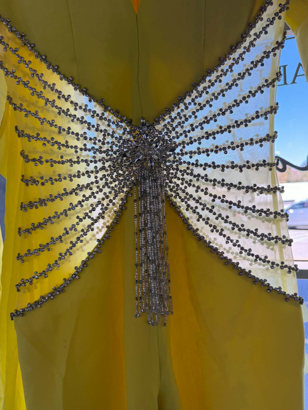 Jovanni Embellished Yellow Jumpsuit26318